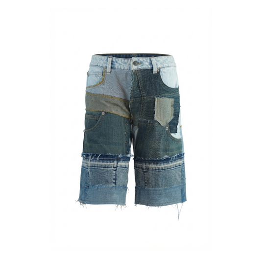 Wildgeese Handcrafted Designer Denim Shorts – Luxury Artisan Wide-Leg Premium Jean Shorts