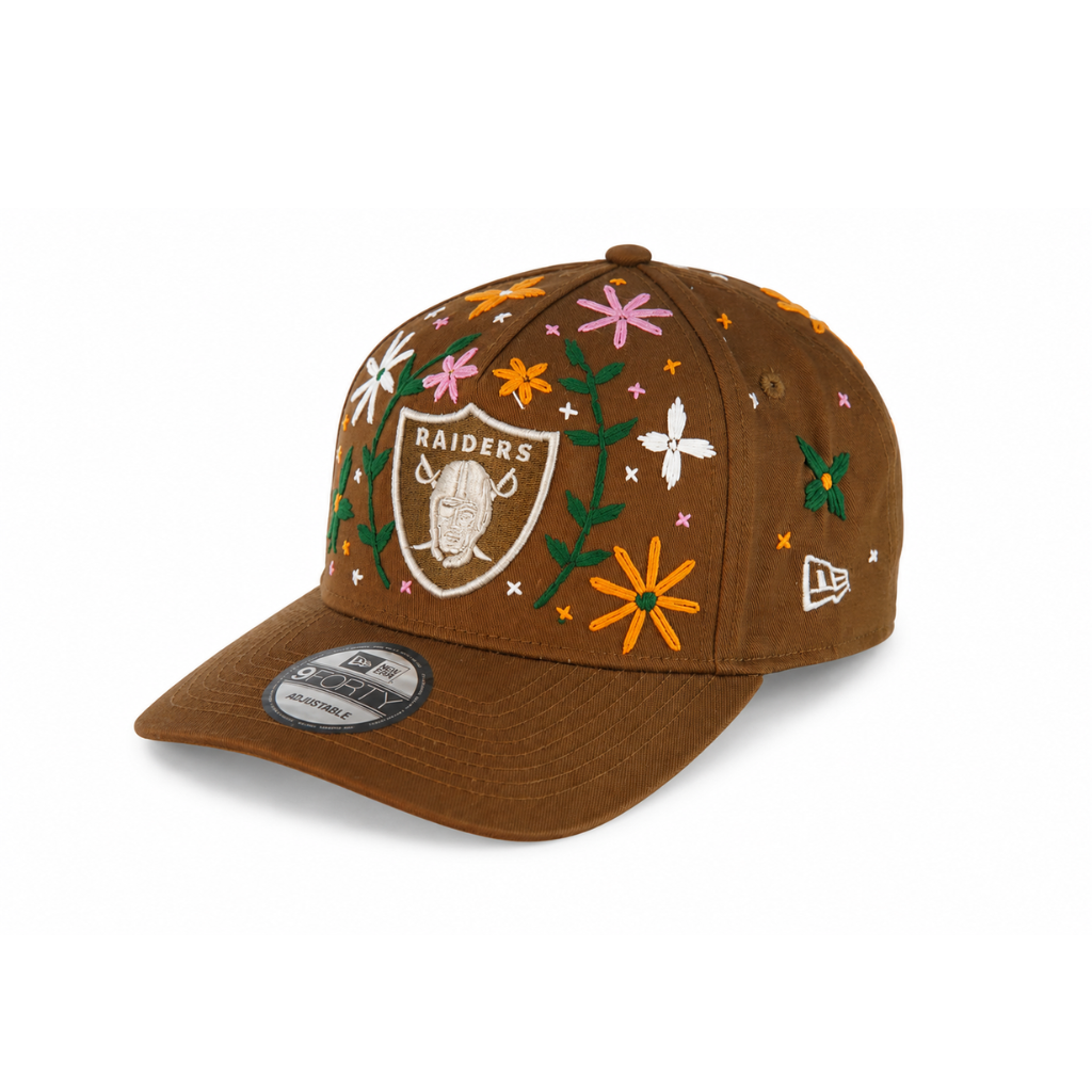Las Vegas Raiders Desert Blossom Embroidered Adjustable Cap – Brown