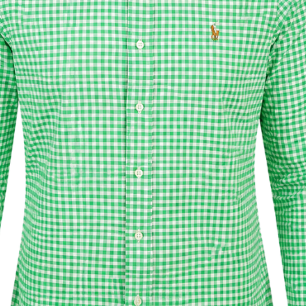Wildgeese Emerald Gingham Classic Men's Shirt – Premium Green Check Cotton Button-Down