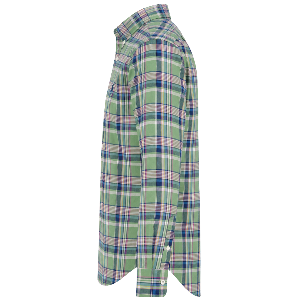 Men's Evergreen Plaid Button-Down Oxford Shirt