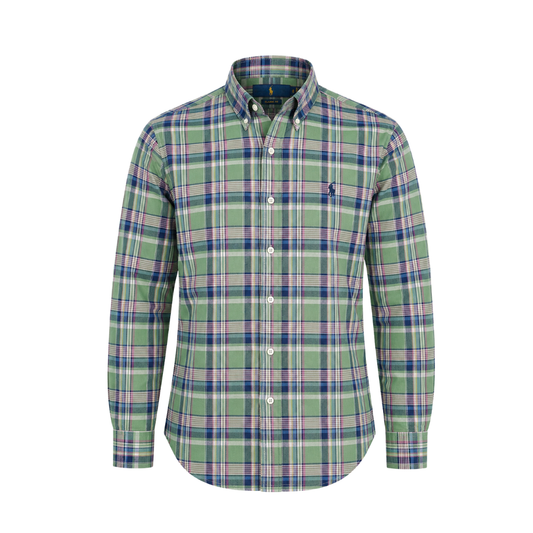 Men's Evergreen Plaid Button-Down Oxford Shirt