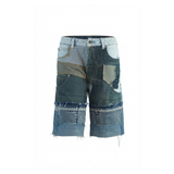 Wildgeese Handcrafted Designer Denim Shorts – Luxury Artisan Wide-Leg Premium Jean Shorts