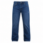 Premium Blue Denim Jeans for Men – Straight Leg Jeans with Signature White Graphic Detail