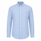 Wildgeese Men's Classic Sky Blue Oxford Button-Down Long Sleeve Shirt – Premium Cotton Casual & Business Fit
