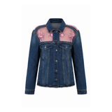 Wildgeese Handcrafted Sequin Floral Embroidered Premium Denim Jacket – Luxury Women’s Designer Denim Jacket
