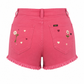 Wildgeese Handcrafted Floral Embroidered Pink Denim Shorts – Premium Frayed Hem High-Waisted Shorts