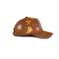 Wildgeese Cocoa Blossom Lakers Floral Embroidered Adjustable Cap – Brown