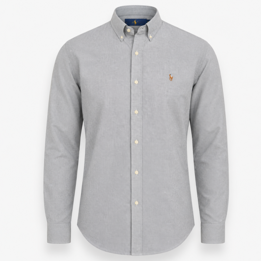 Men's Stone Grey Oxford Button-Down Shirt