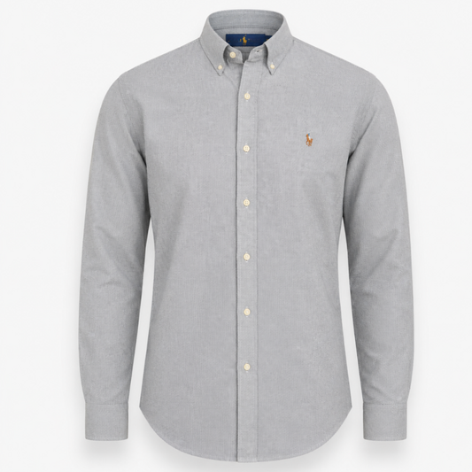 Men's Stone Grey Oxford Button-Down Shirt