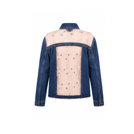 Wildgeese Handcrafted Floral Embroidered Premium Denim Jacket – Luxury Women’s Designer Denim Jacket