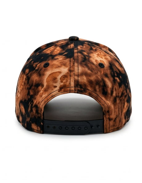 Wildgeese Acid Wash Snapback Hat - Silver Chain & Studded Industrial Cap - NWT