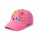 Wildgeese Pink Petal Parade Floral Embroidered Adjustable Polo Cap