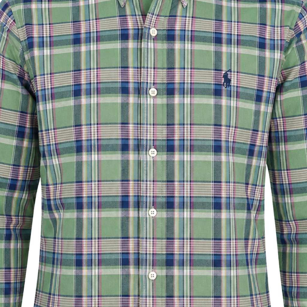 Men's Evergreen Plaid Button-Down Oxford Shirt