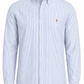 Men's Classic Blue Stripe Oxford Button-Down Long Sleeve Shirt