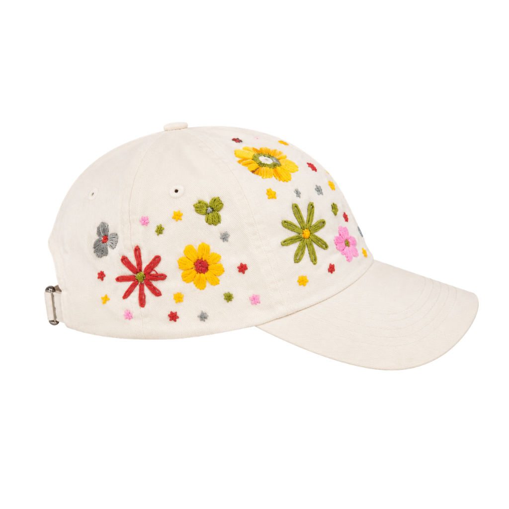Polo Spring Meadow Floral Embroidered Adjustable Cap – Ivory
