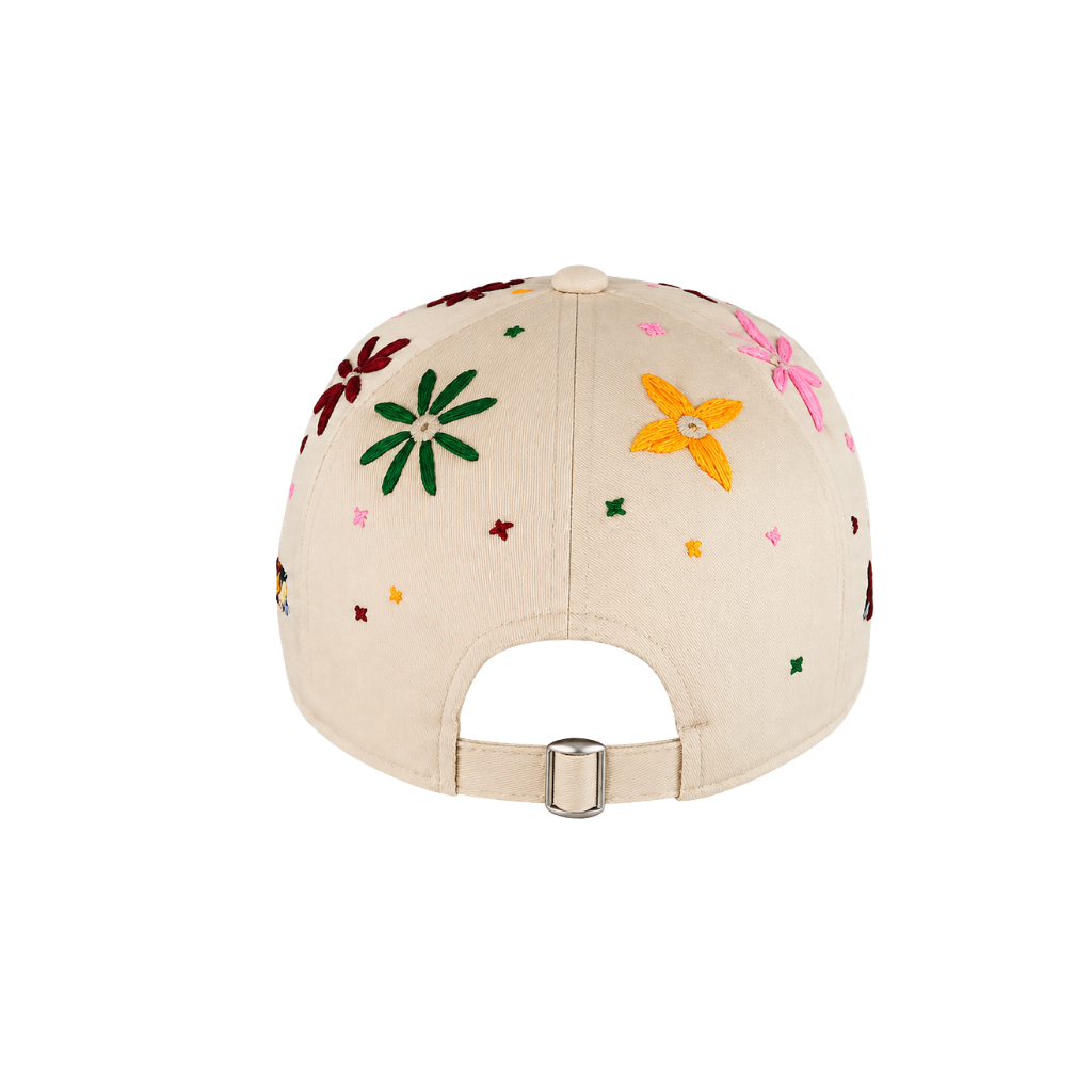 Los Angeles Lakers Botanical Court Embroidered Adjustable Cap – Cream