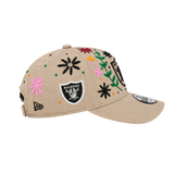 Las Vegas Raiders Garden Shield Floral Embroidered Adjustable Cap – Beige