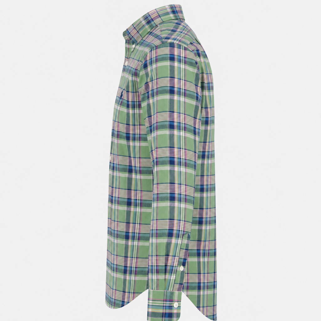 Men's Evergreen Plaid Button-Down Oxford Shirt