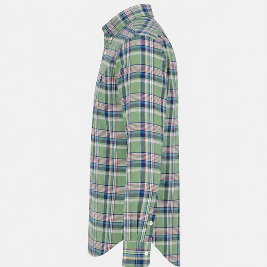 Men's Evergreen Plaid Button-Down Oxford Shirt