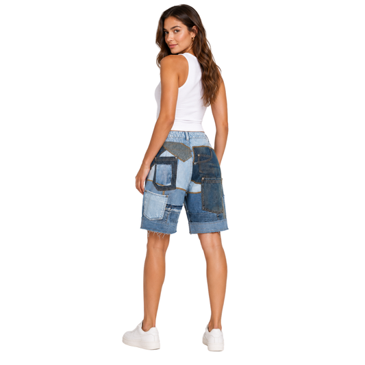 Wildgeese Handcrafted Designer Denim Shorts – Luxury Artisan Wide-Leg Premium Jean Shorts
