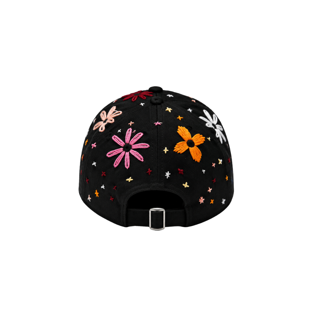 Wildgeese New York Yankees Golden Bloom Floral Embroidered Adjustable Cap – Black