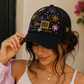 Wildgeese Midnight Meadow New Era Floral Embroidered Trucker Cap – Black