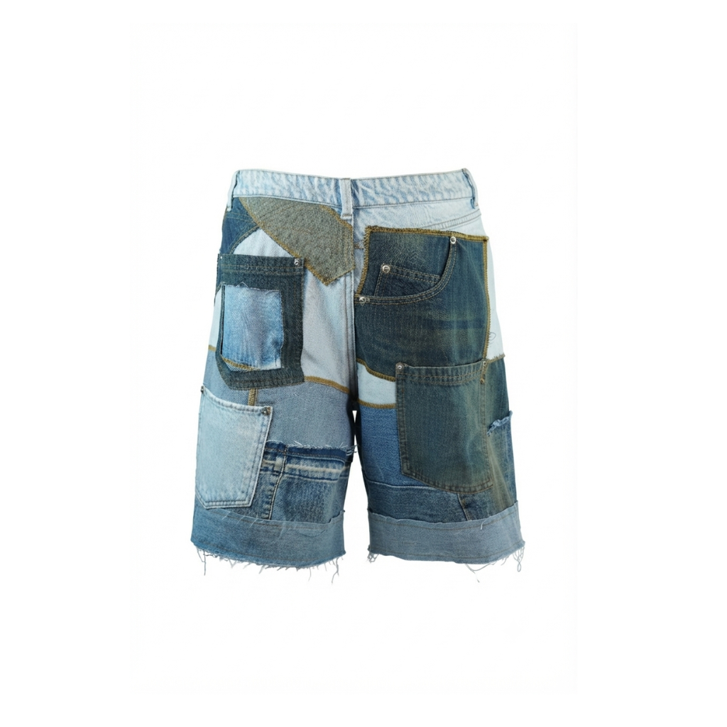 Wildgeese Handcrafted Designer Denim Shorts – Luxury Artisan Wide-Leg Premium Jean Shorts