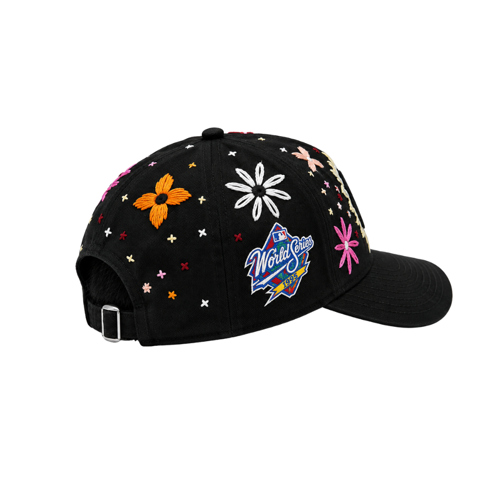 Wildgeese New York Yankees Golden Bloom Floral Embroidered Adjustable Cap – Black