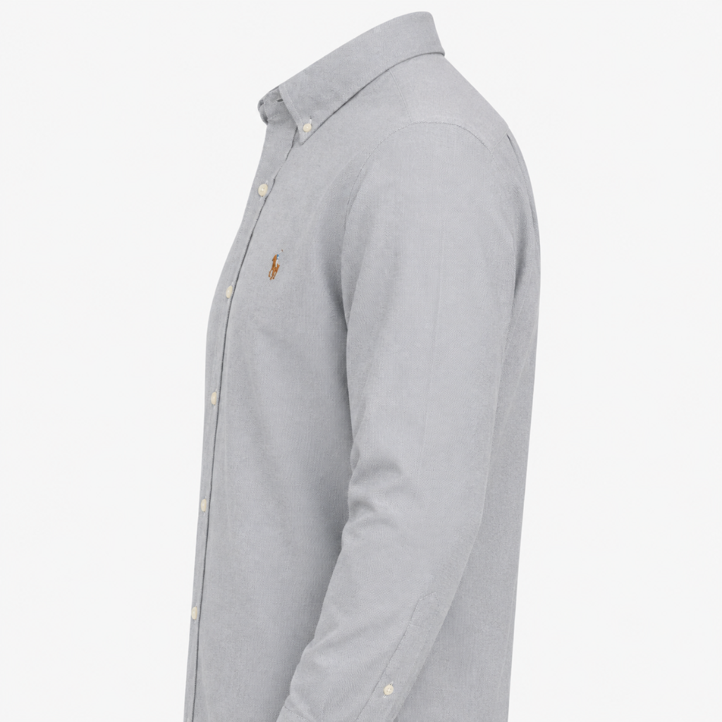 Men's Stone Grey Oxford Button-Down Shirt