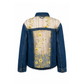 Wildgeese Handcrafted Sheer Embroidered Premium Denim Jacket – Luxury Designer Floral Mesh Outerwear
