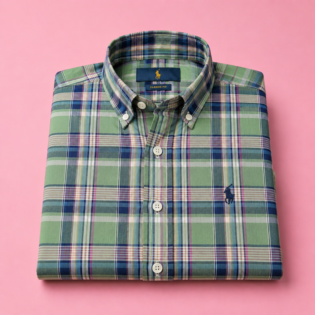 Men's Evergreen Plaid Button-Down Oxford Shirt