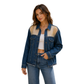 Wildgeese Handcrafted Sheer Embroidered Premium Denim Jacket – Luxury Designer Floral Mesh Outerwear
