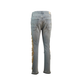 Premium Handcrafted Wildgeese Women's Light Wash Upcycled Denim Jeans with Gold Chain Cutout Detail | Handmade Statement Jeans