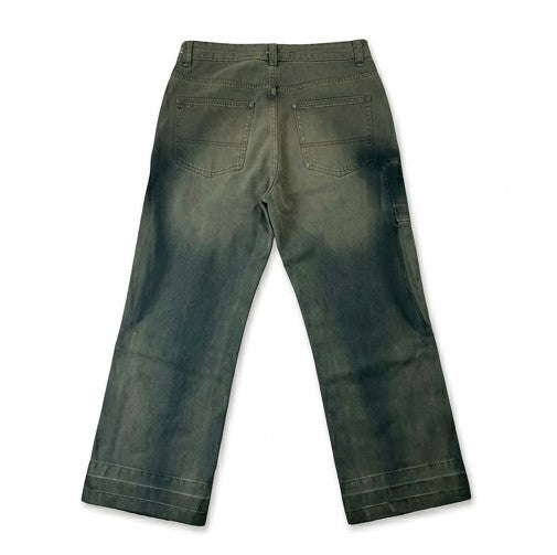 Green pants on a white background