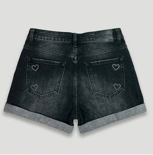 Wildgeese Handcrafted Rhinestone Butterfly Denim Shorts – Unique Handmade Y2K Style
