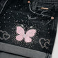 Wildgeese Handcrafted Rhinestone Butterfly Denim Shorts – Unique Handmade Y2K Style