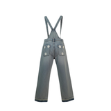 Wildgeese Handcrafted Floral Embroidered Denim Overalls – Wide Leg Adjustable Strap Jumpsuit for Girls