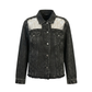 Wildgeese Handcrafted Sheer Lace Panel Black Denim Jacket – Unique Handmade Artisan Outerwear for Women