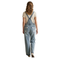 Wildgeese Handcrafted Floral Embroidered Denim Overalls – Wide Leg Adjustable Strap Jumpsuit for Girls