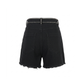 Wildgeese Handcrafted Rhinestone Chain Black Denim Shorts – Luxury Artisan Statement Shorts for Women