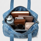 Wildgeese Buttercup Handmade Reconstructed Denim Barrel Bag  Jean Pocket Satchel