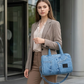 Wildgeese Buttercup Handmade Reconstructed Denim Barrel Bag  Jean Pocket Satchel