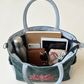 Wildgeese Daffodil Handpaint Embroidered Lotus Denim Bag