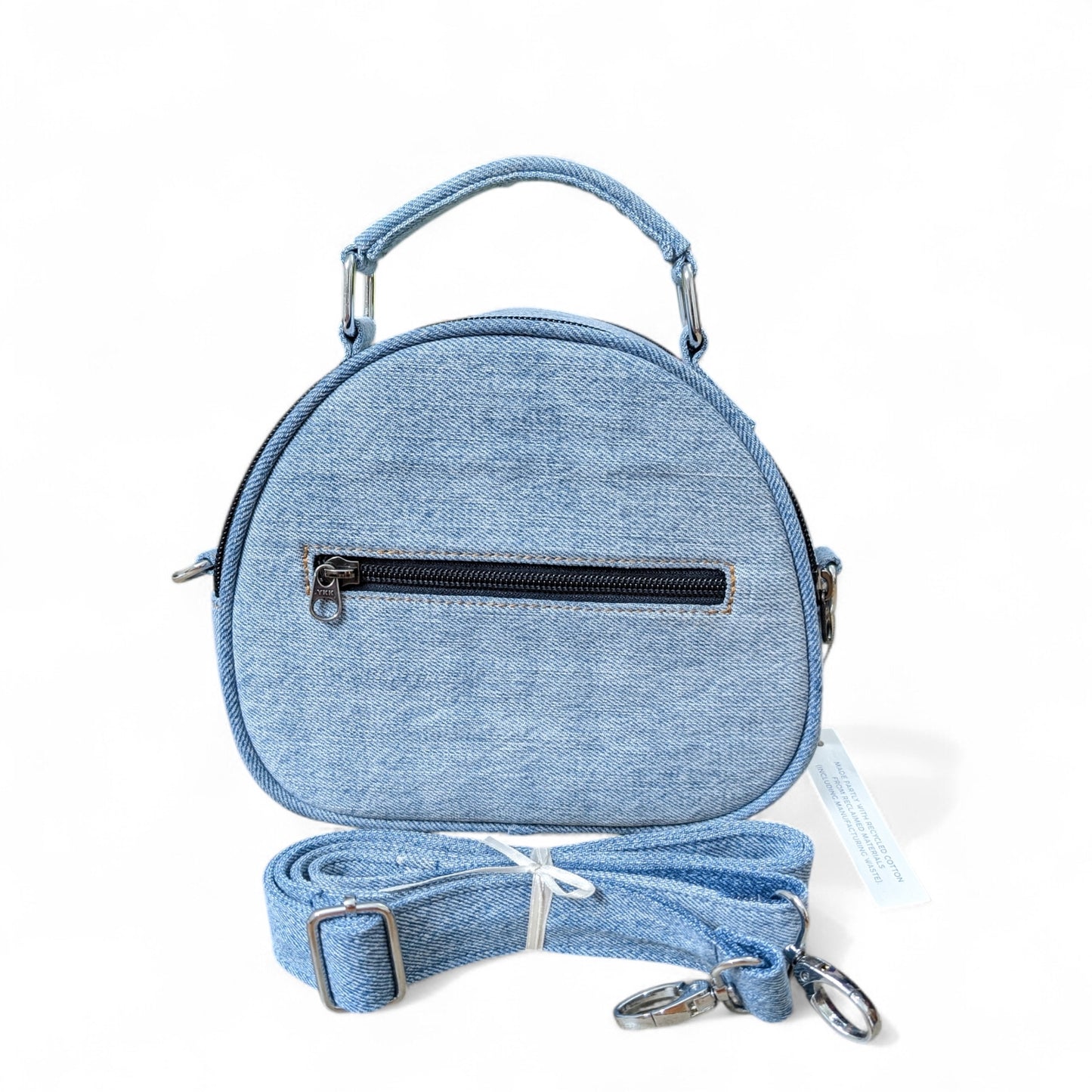 Wildgeese Penguin Handmade Denim Dome Bag - Upcycled Artisan Satchel
