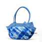 Wildgeese Flora Bag Handmade Indigo Tie-Dye Shoulder Bag -Denim Tote with Bow