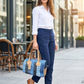 Wildgeese Kajolrekha  Denim Patchwork Handbag -Kajolrekha Handmade Artisans