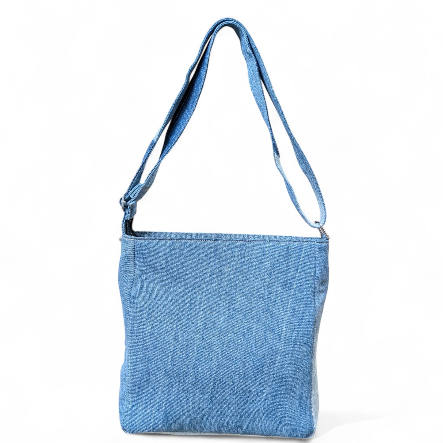 Wildgeese Handmade Mismatched Denim Crossbody Bag - Upcycled Artisan Messenge
