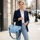 Wildgeese  Moon  HandmadeDenim Shoulder Bag Satchel - Upcycled Jean Pocket Bag