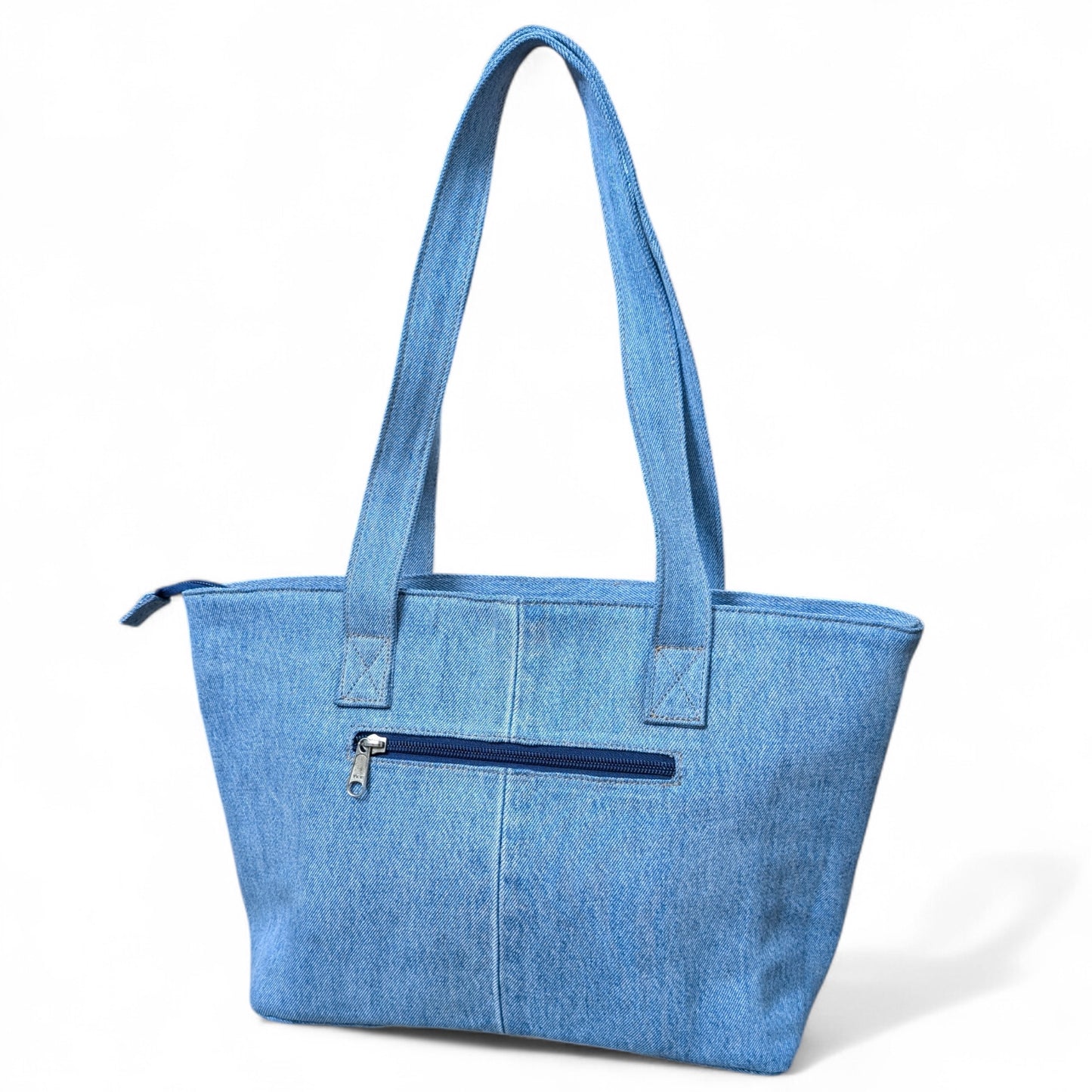 Wildgeese Handmade Star Patchwork Denim Tote Bag - Upcycled Artisan Shoulder Bag