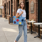 Wildgeese Handmade Star Patchwork Denim Tote Bag - Upcycled Artisan Shoulder Bag